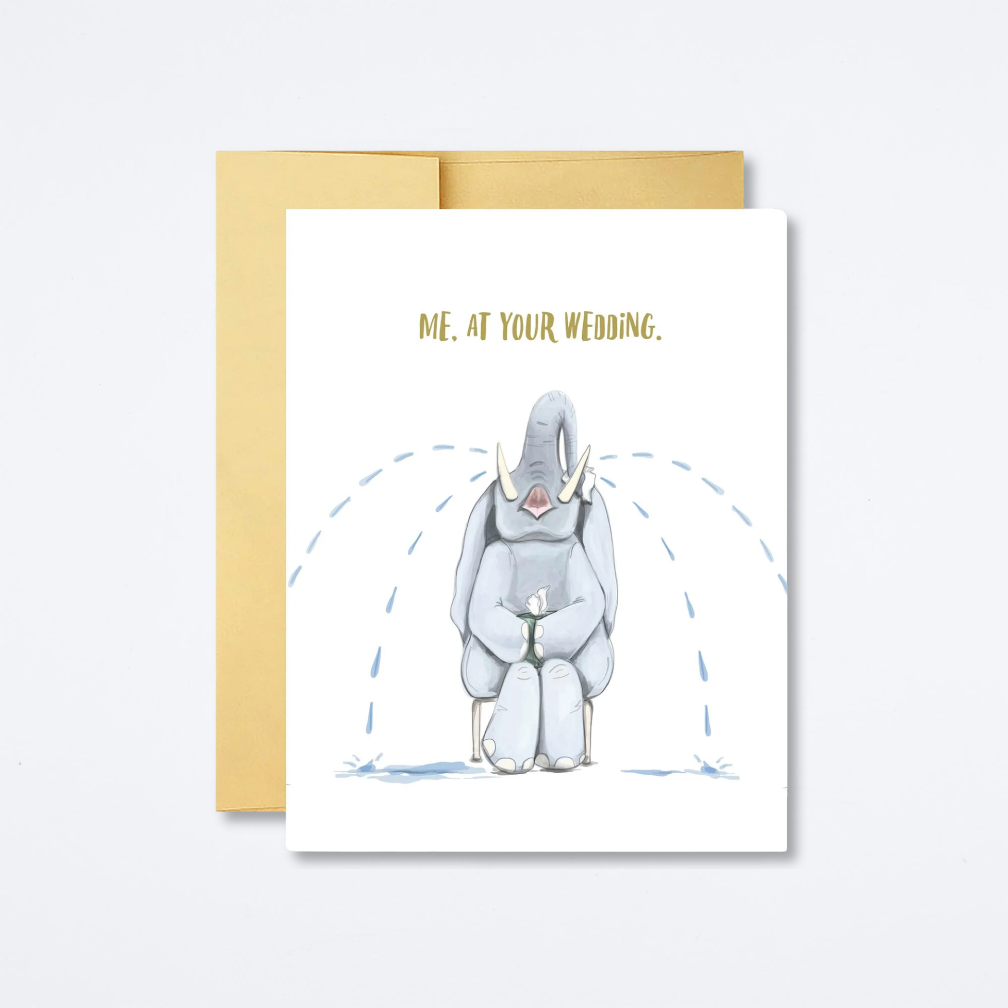 Weeping Wedding Elephant Card