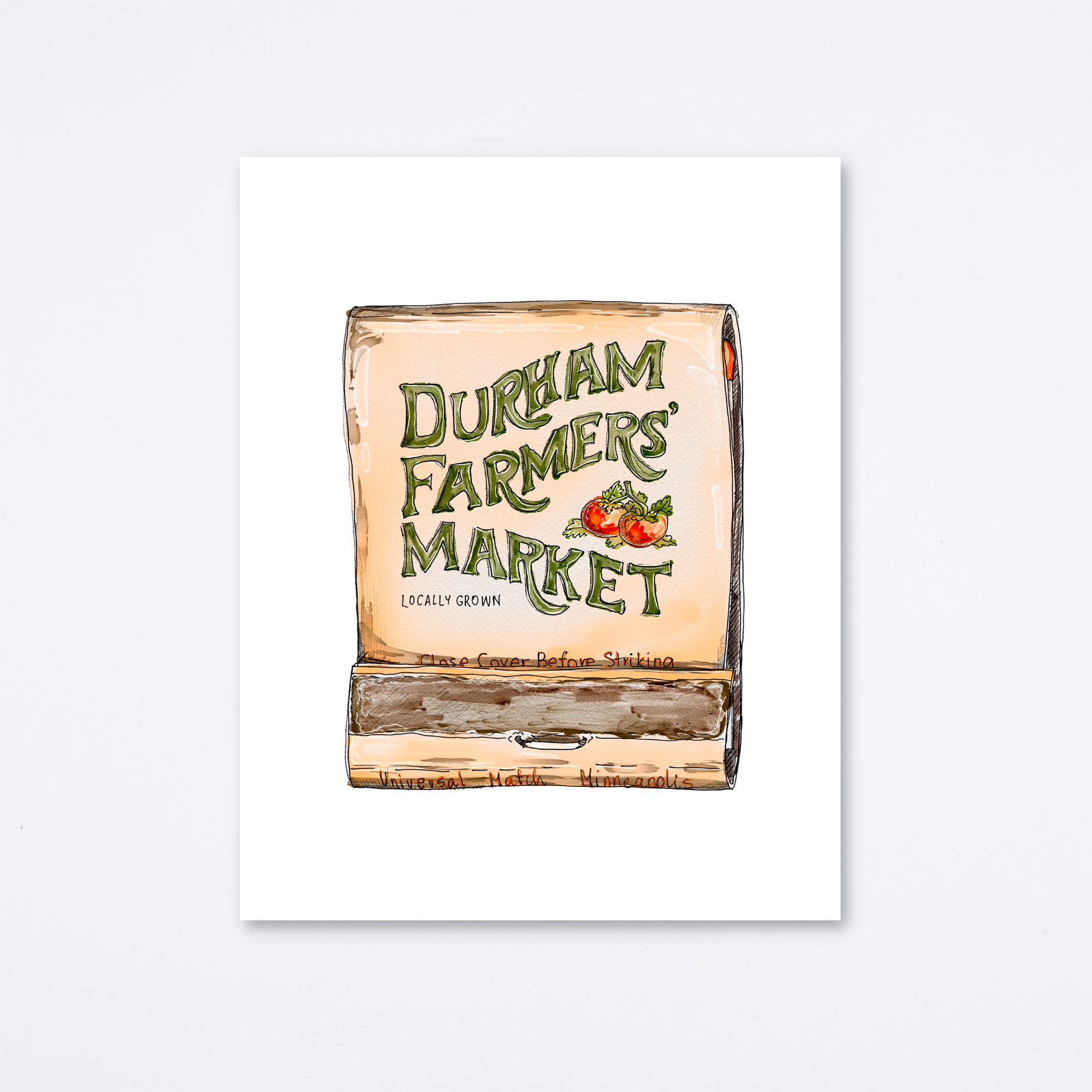 Durham Farmers Market Art Print