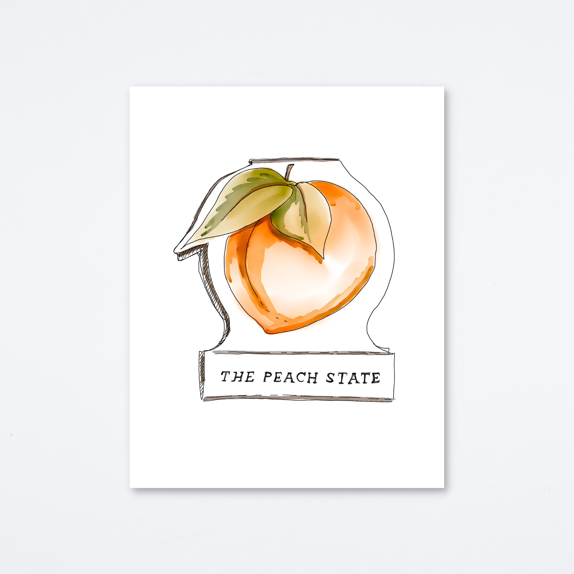 Georgia Peach Art Print