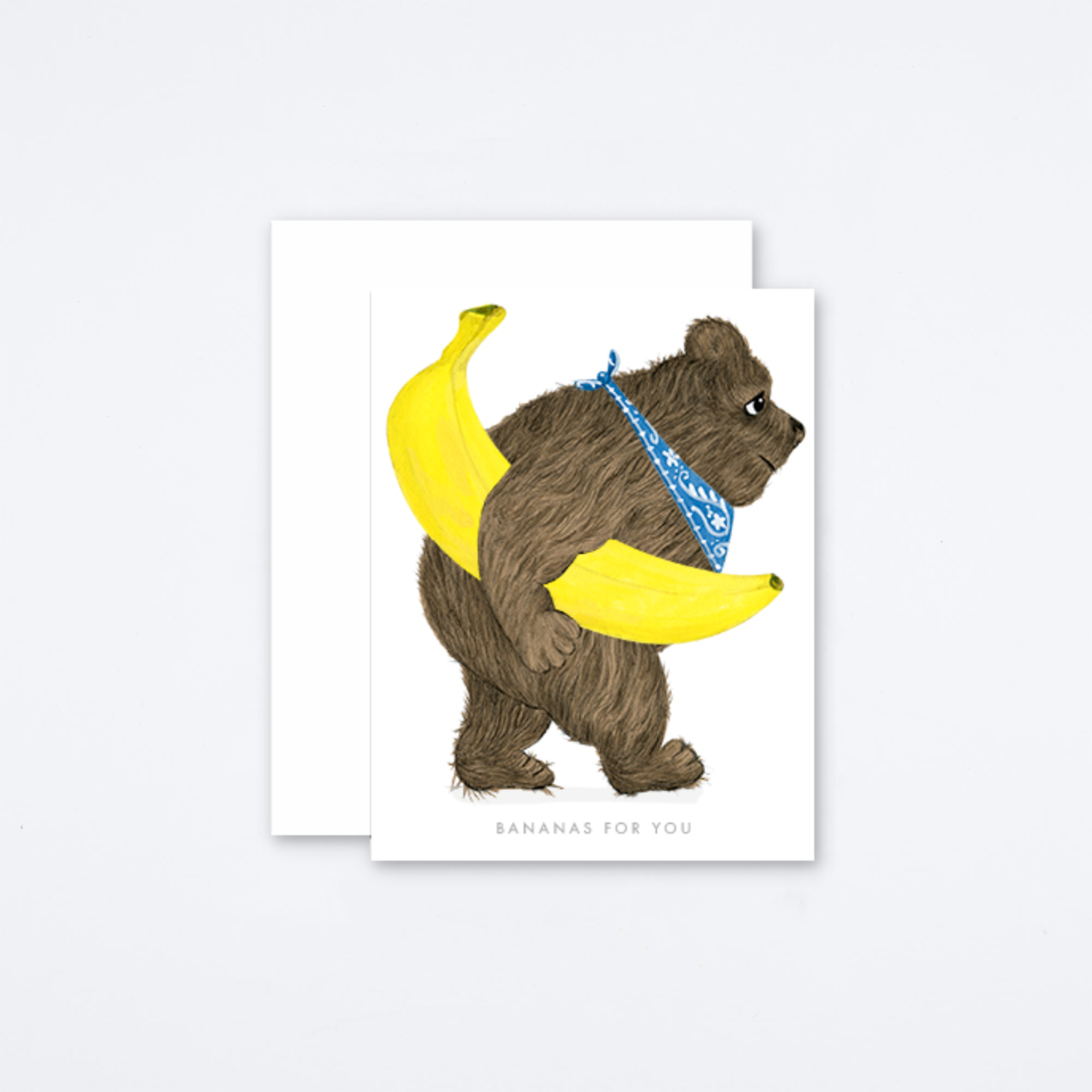 Bananas For You Bear Card