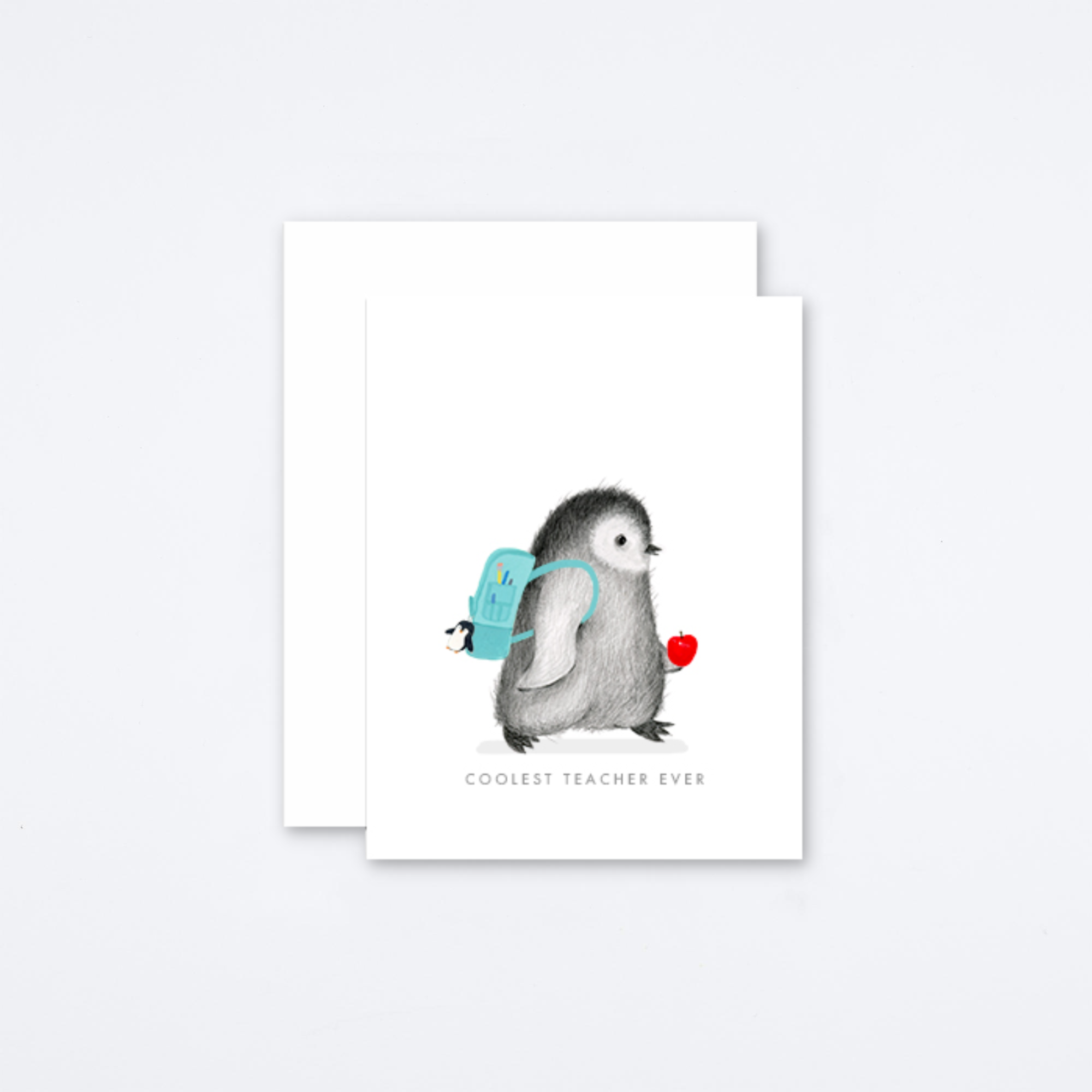 Coolest Teacher Penguin Card