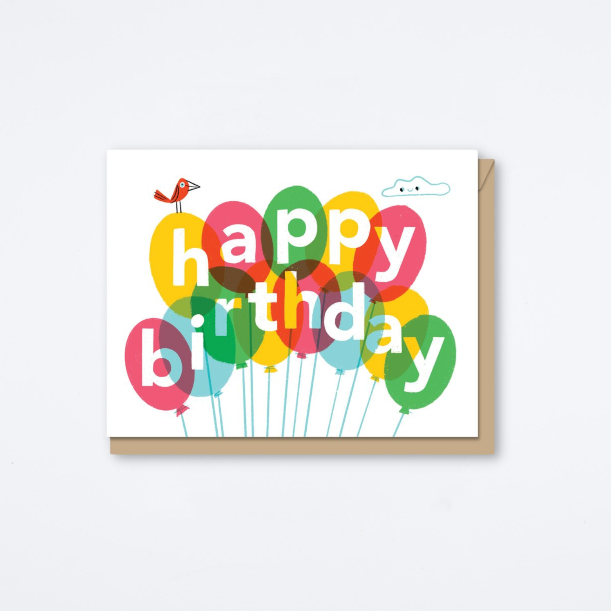 Birthday Balloon Kitty Card