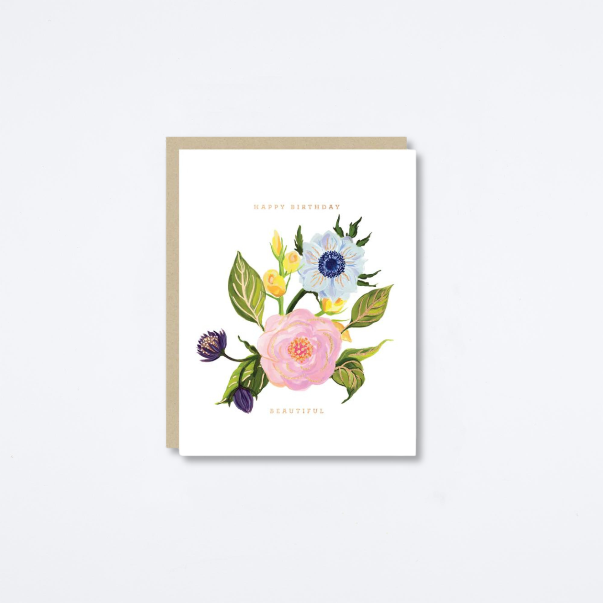 Garden Floral Beautiful Birthday Card