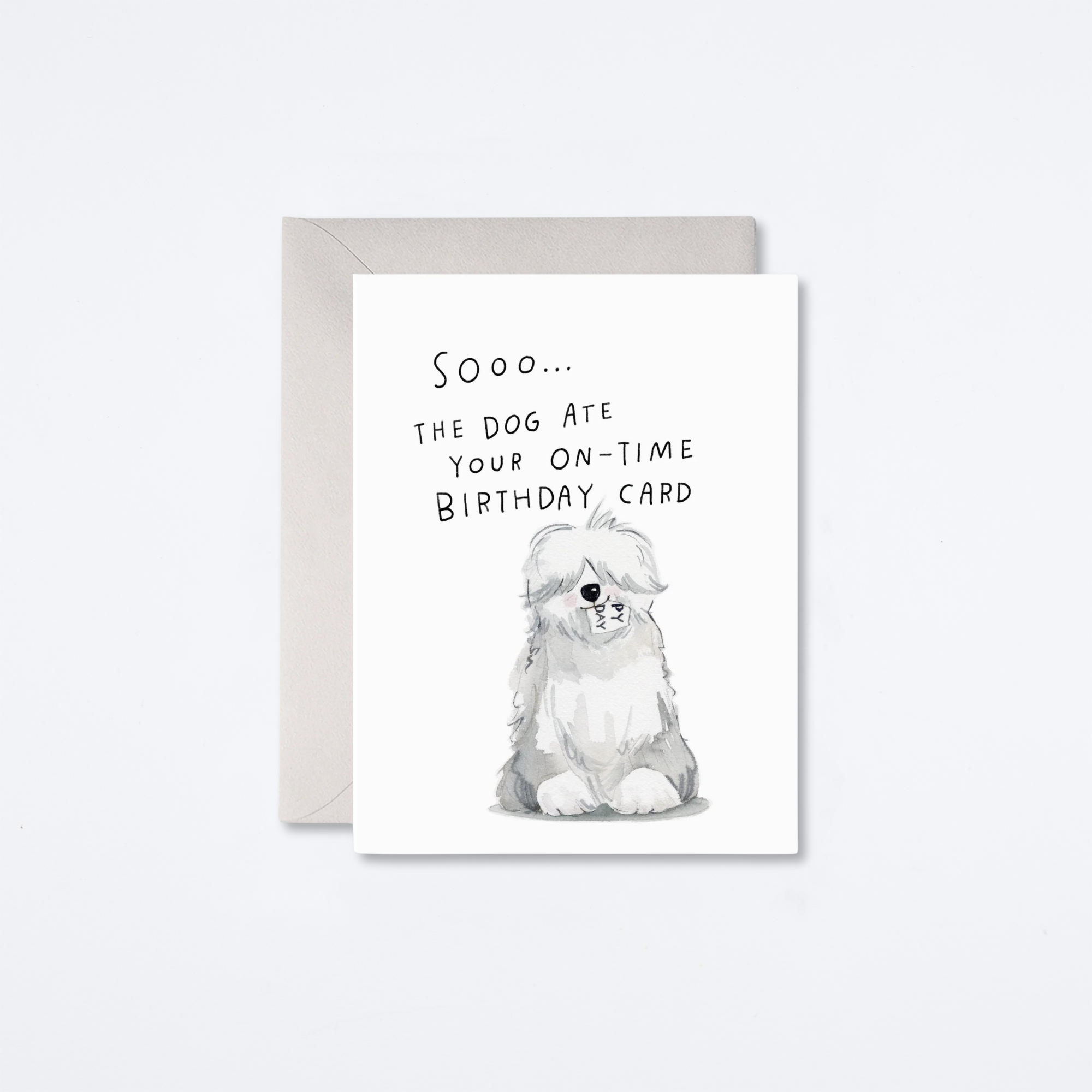 Sheepdog Belated Card