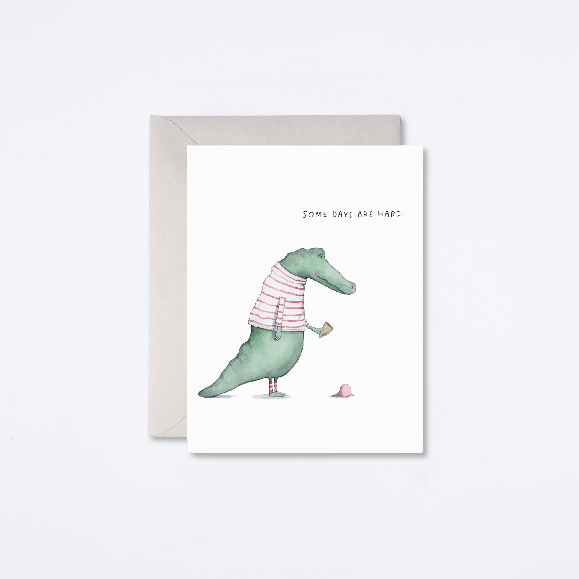 Alligator Hard Day Card