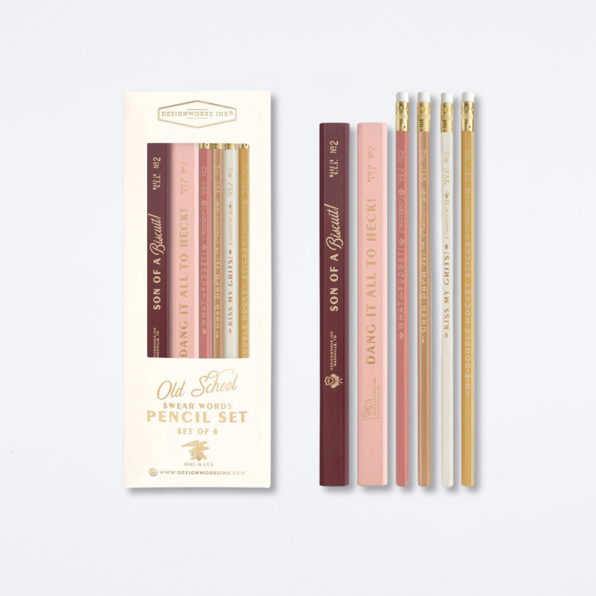 Old School Swear Words Pencil Set