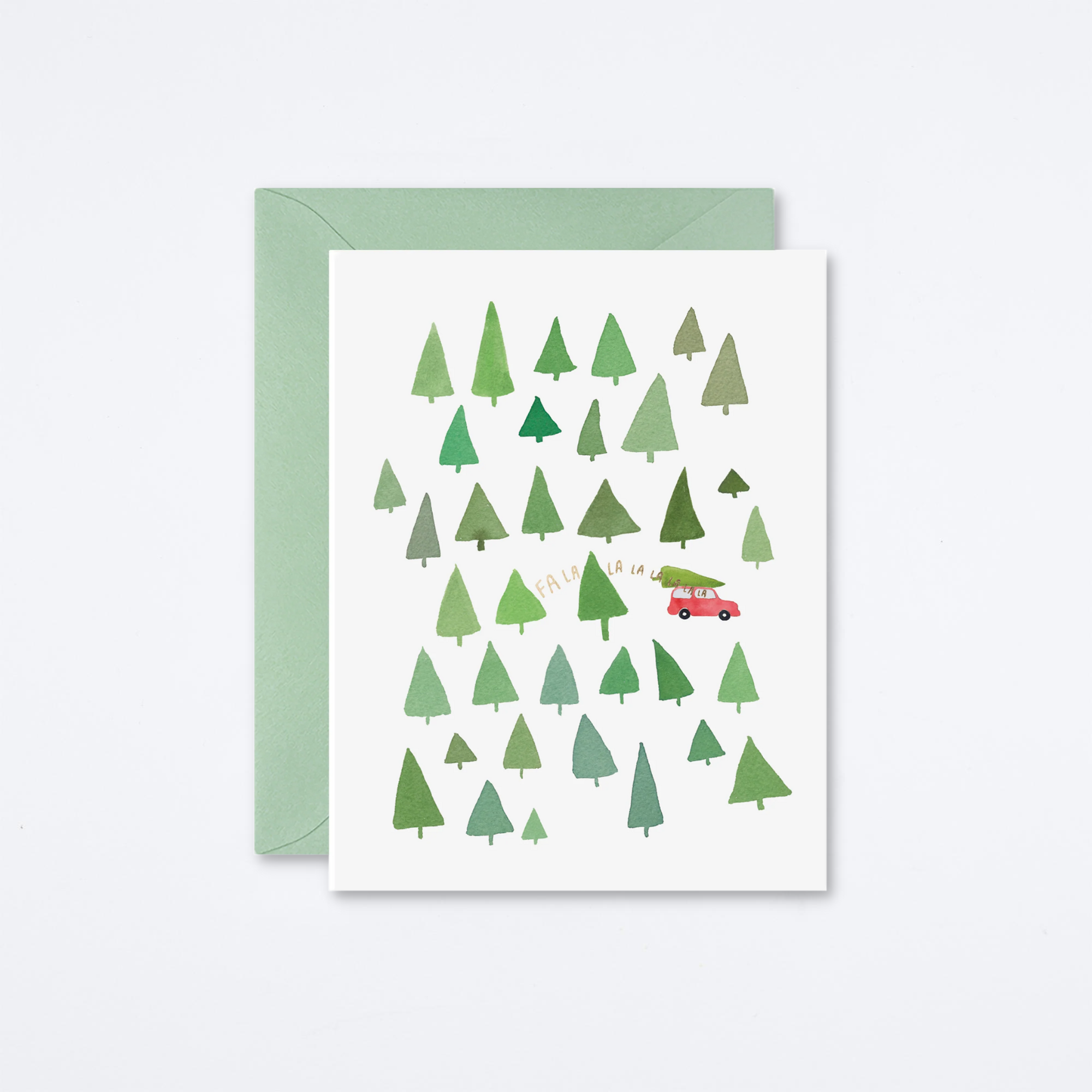 Fa La La La La Trees Greeting Card