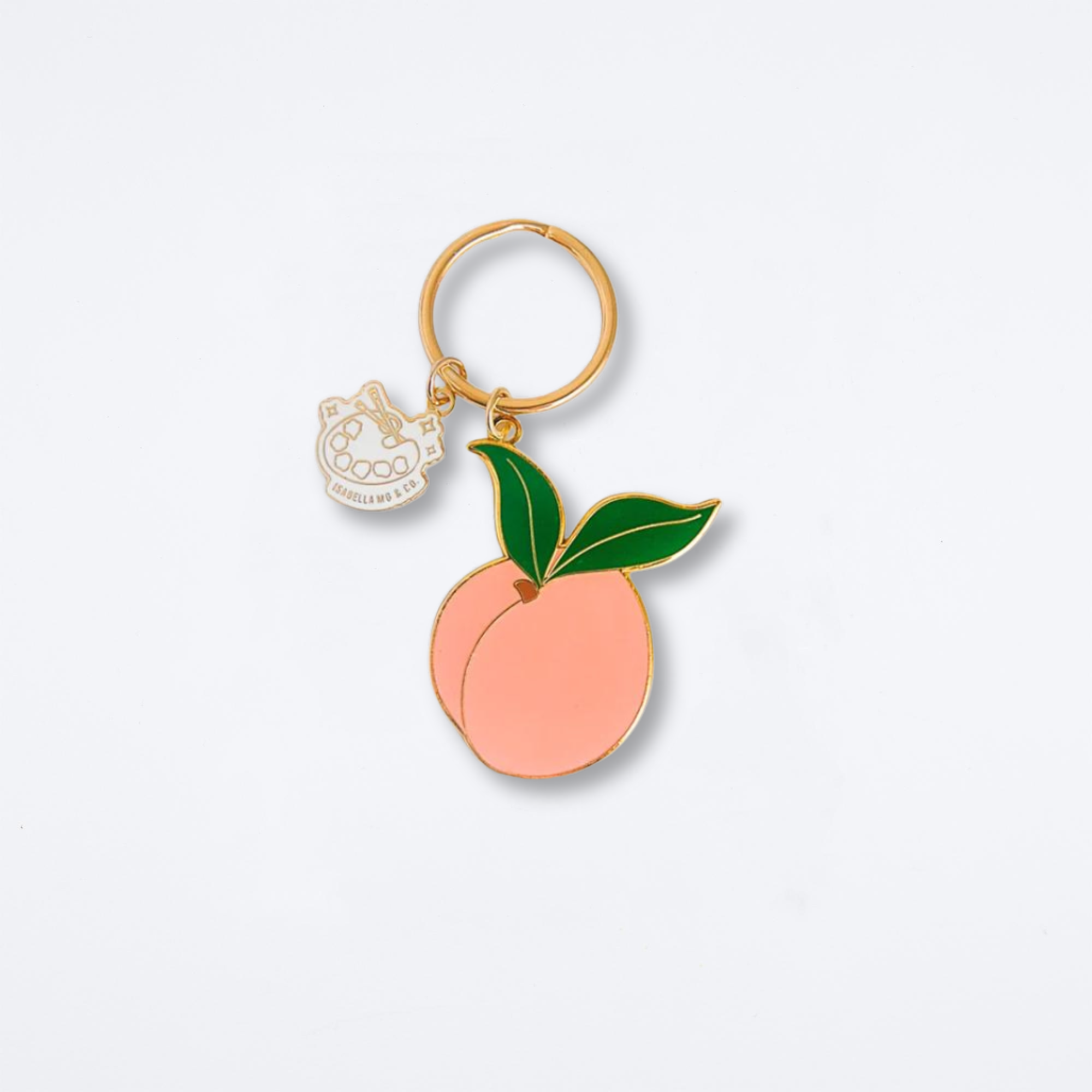 Peach Enamel Keychain