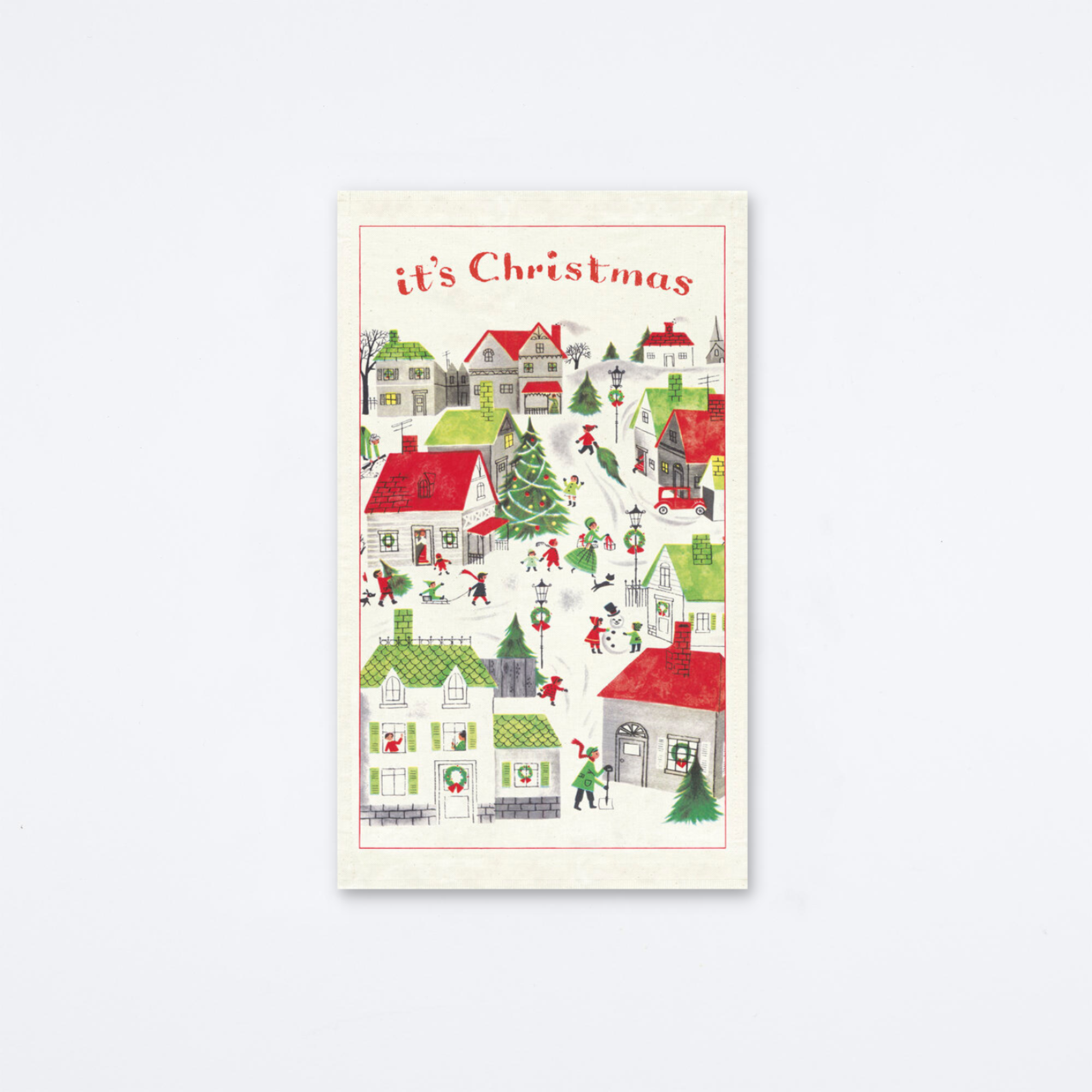 Christmas Village Tea Towel