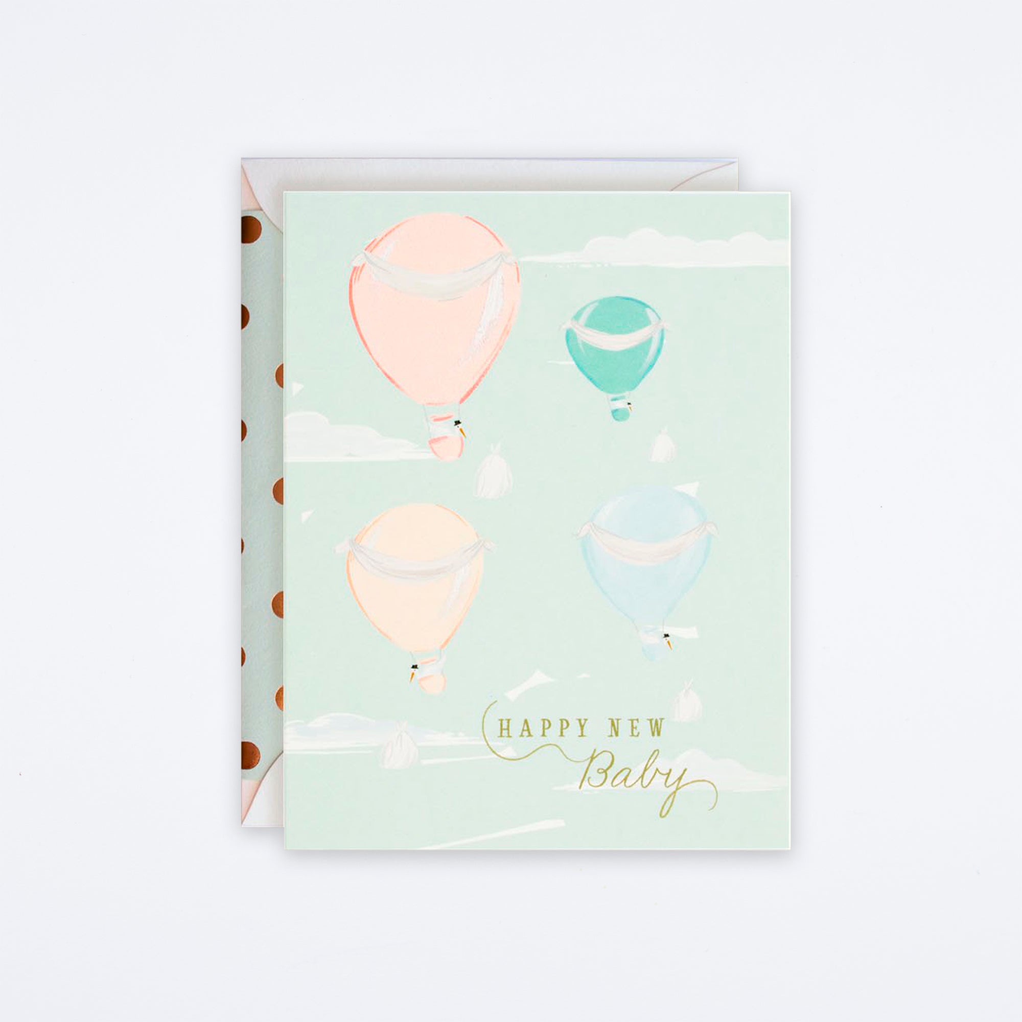 Air Balloon Baby Card