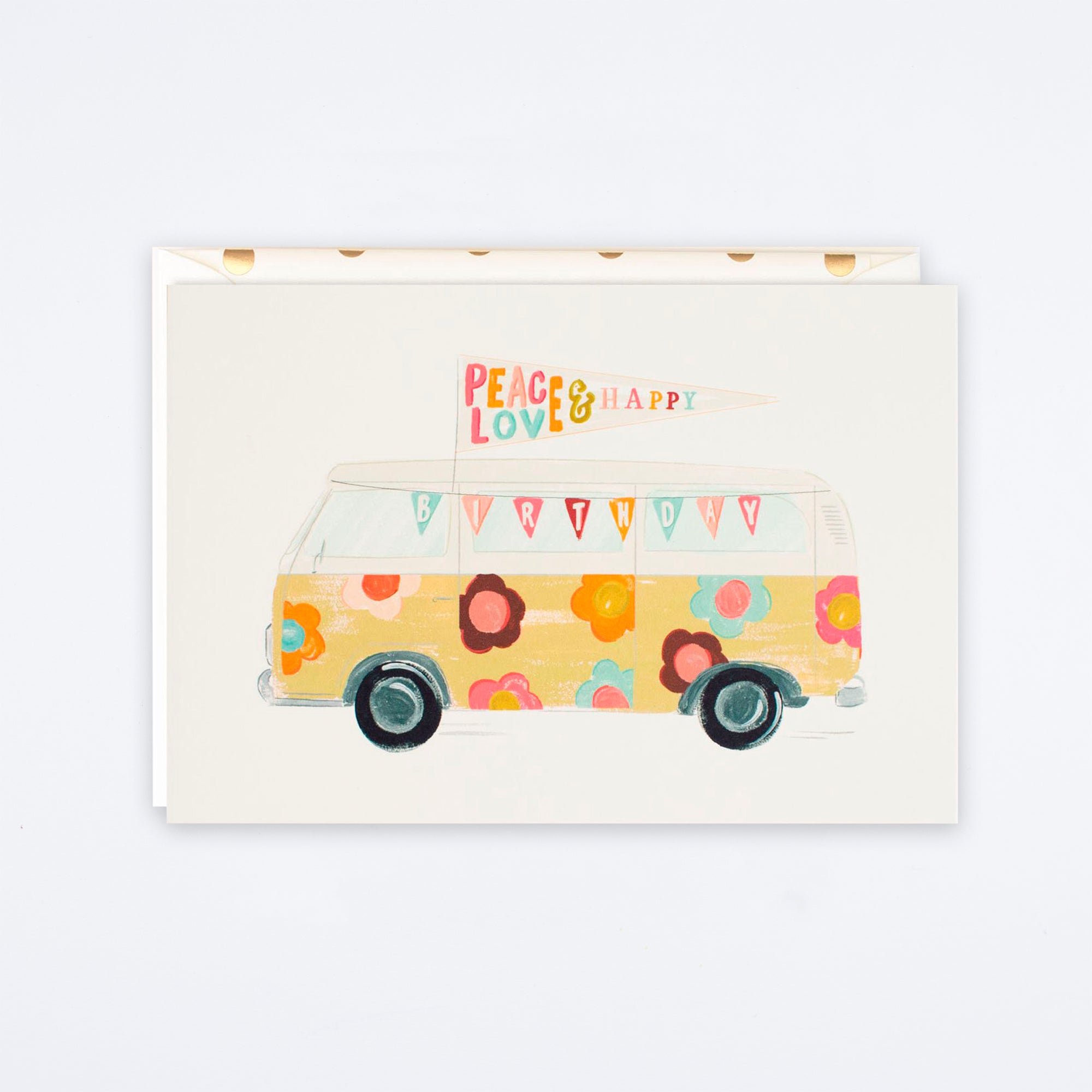 Flower Bus Birthday Card