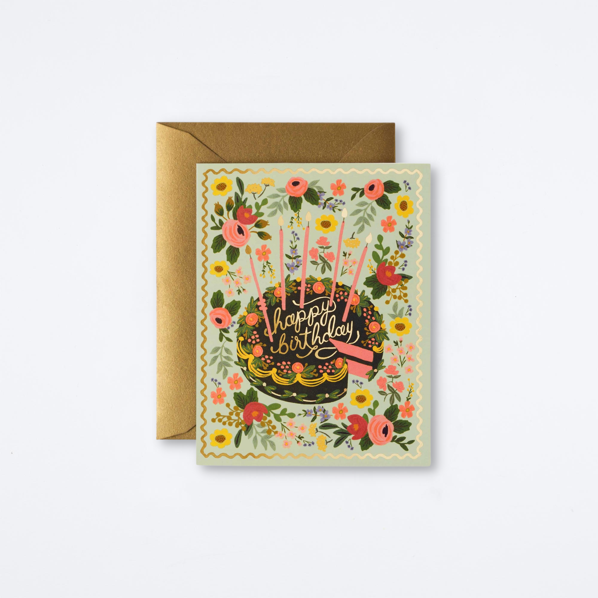 Floral Cake Birthday Card