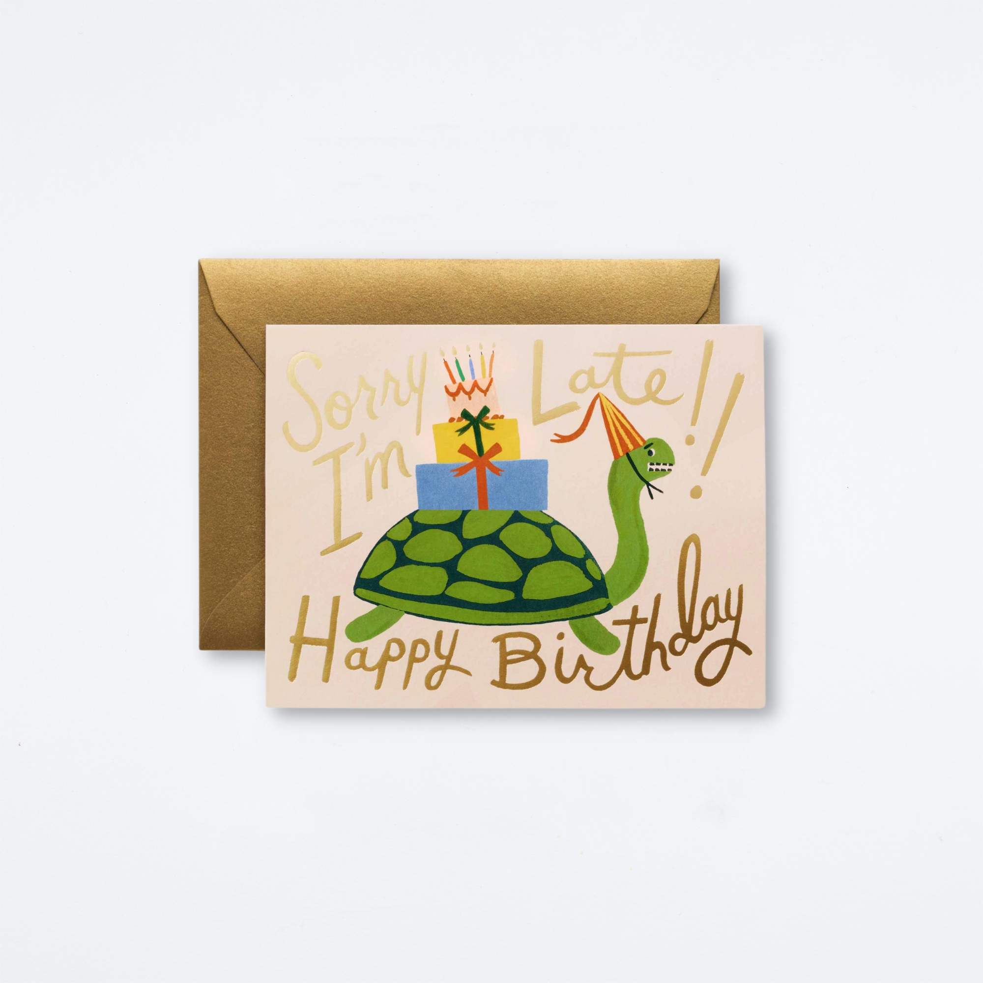 Turtle Belated Birthday Card