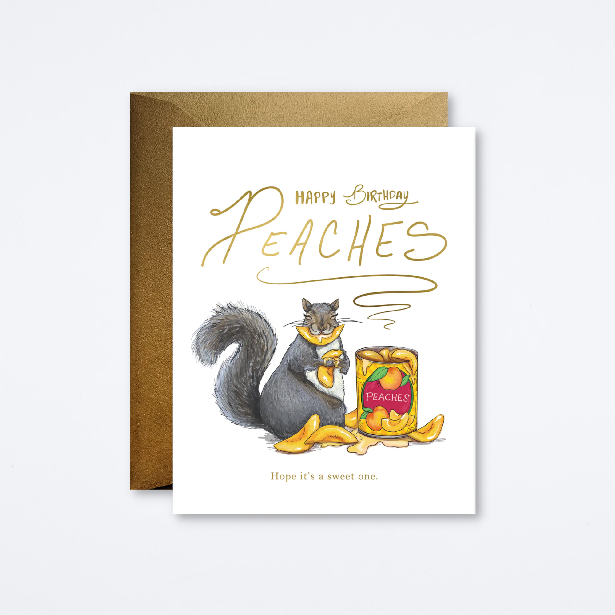 Peaches Birthday Card