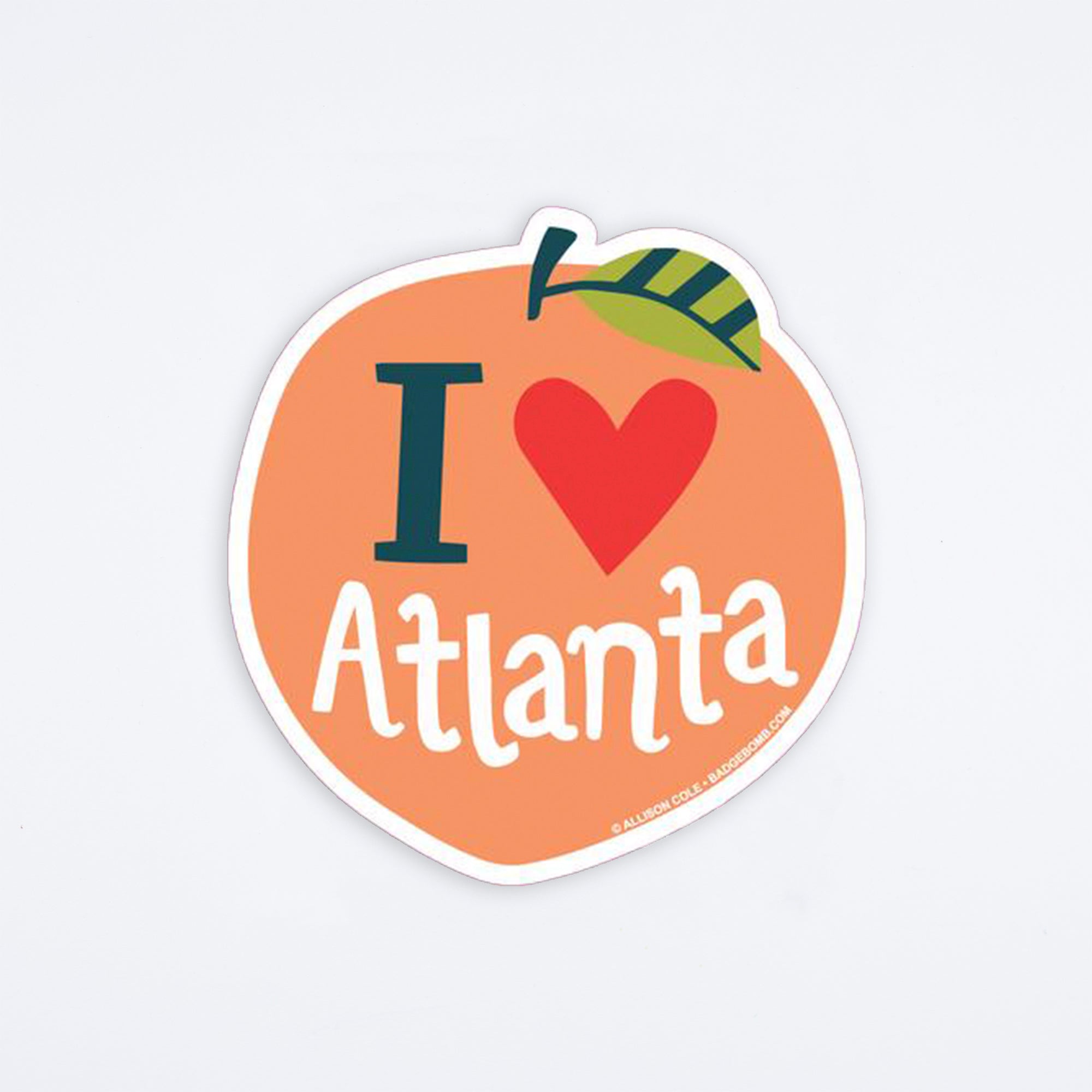 Atlanta Peach Sticker