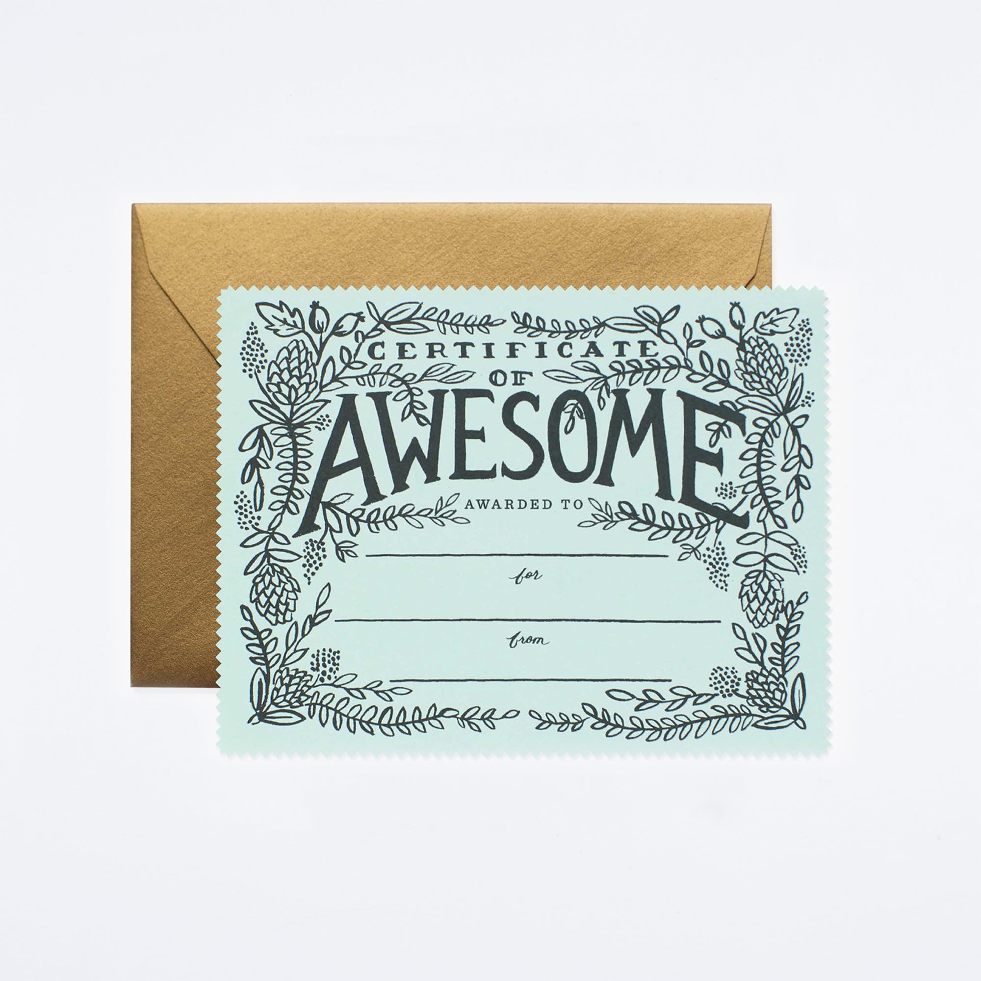 Certificate of Awesome Card