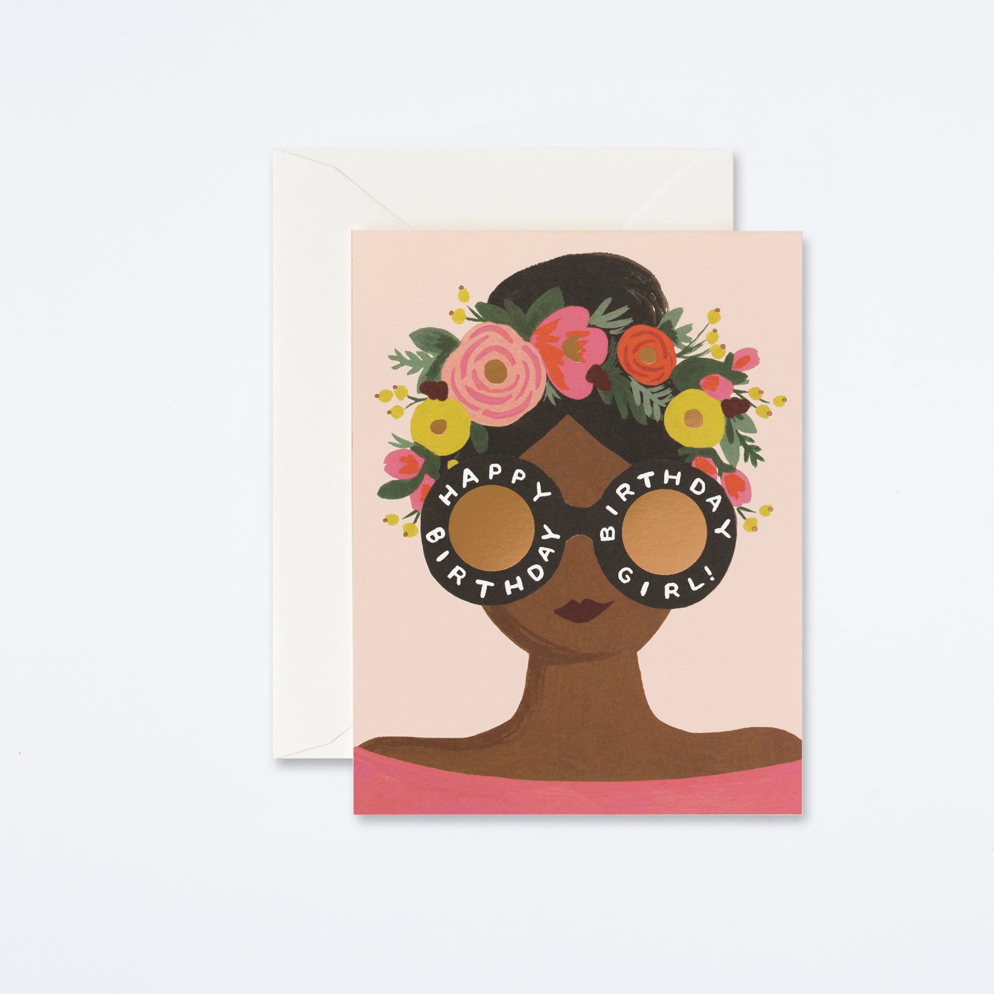 Flower Crown Birthday Girl Card