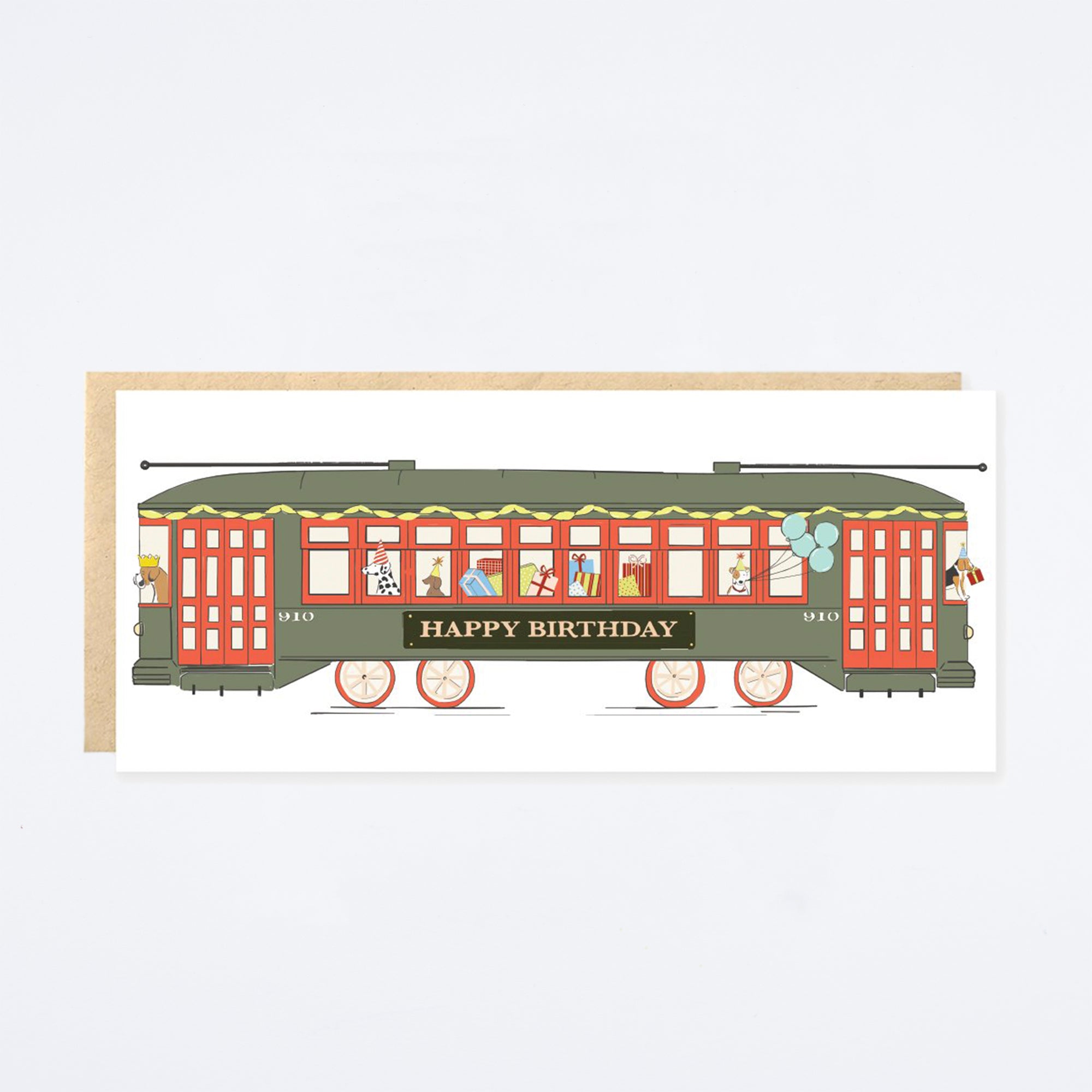 Birthday Party Streetcar Card