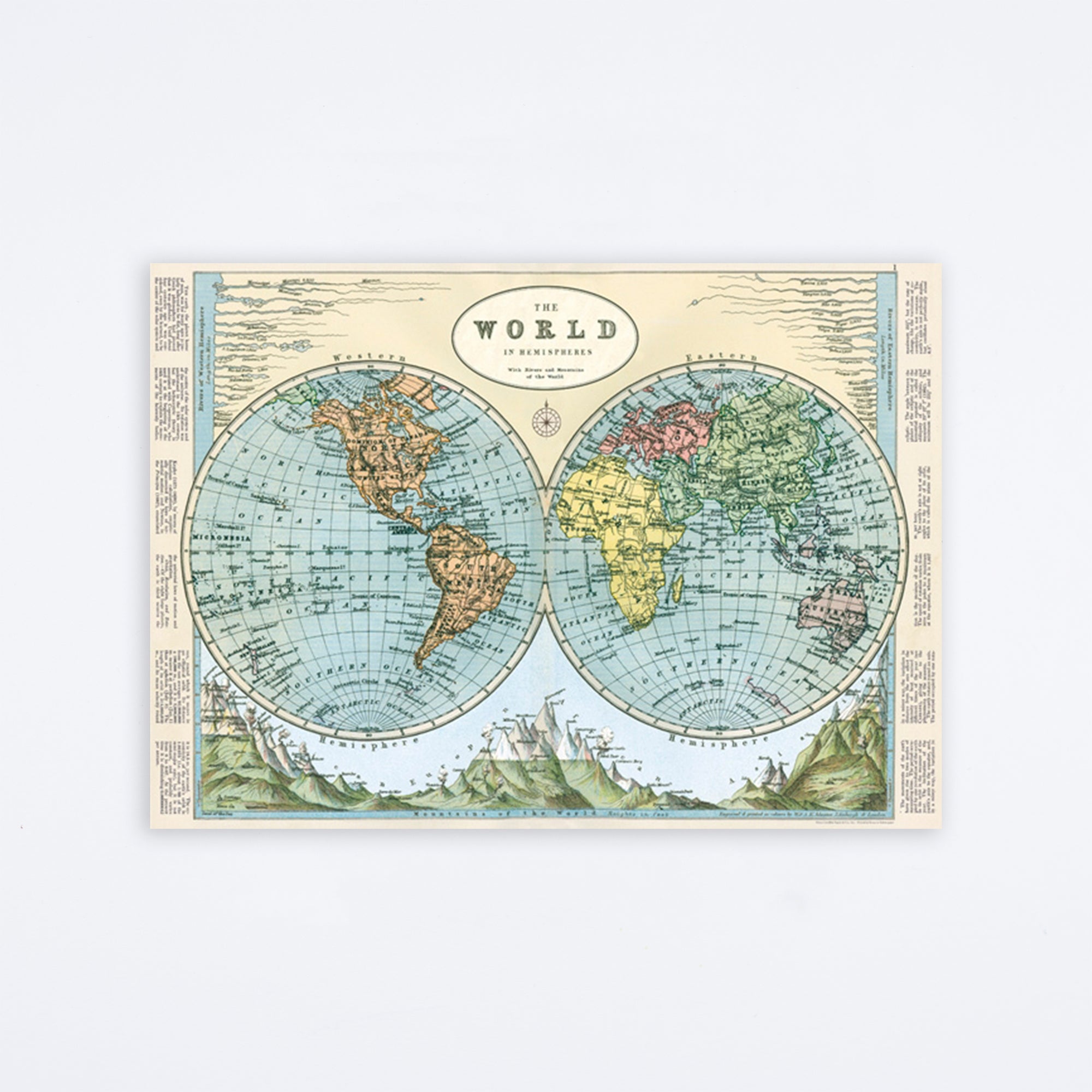 Hemispheres Map 2 Wrap