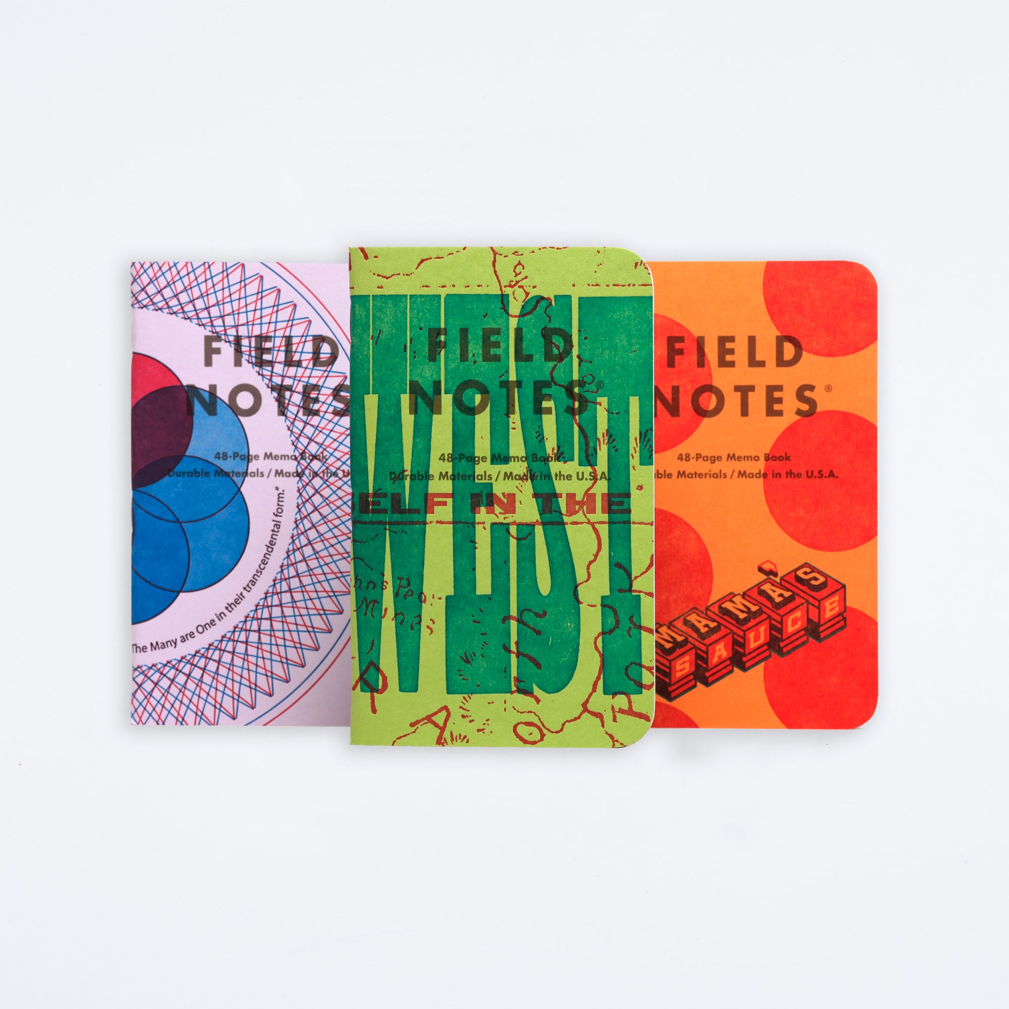 United States of Letterpress Notebook Set (Pack A)