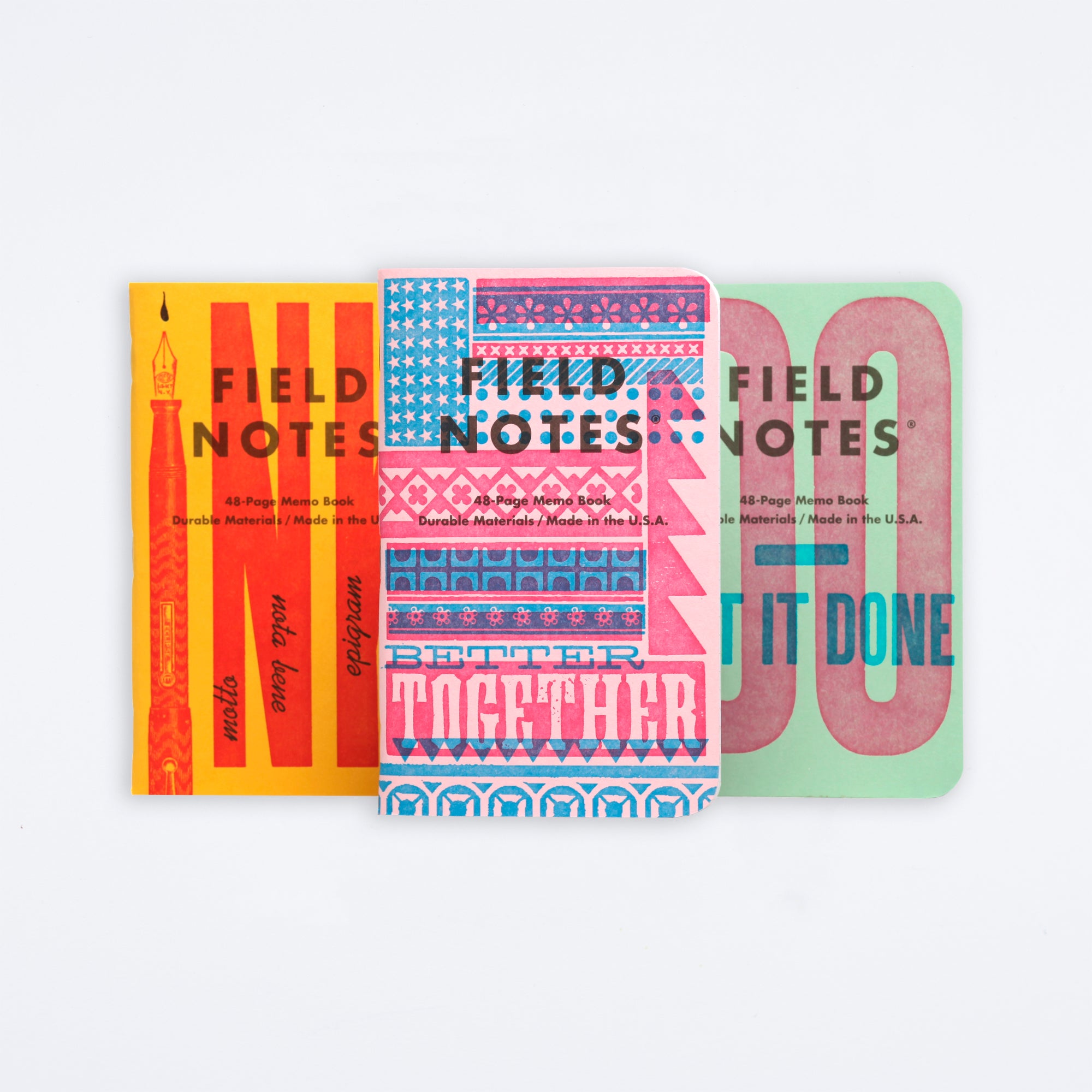 United States of Letterpress Notebook Set (Pack B)