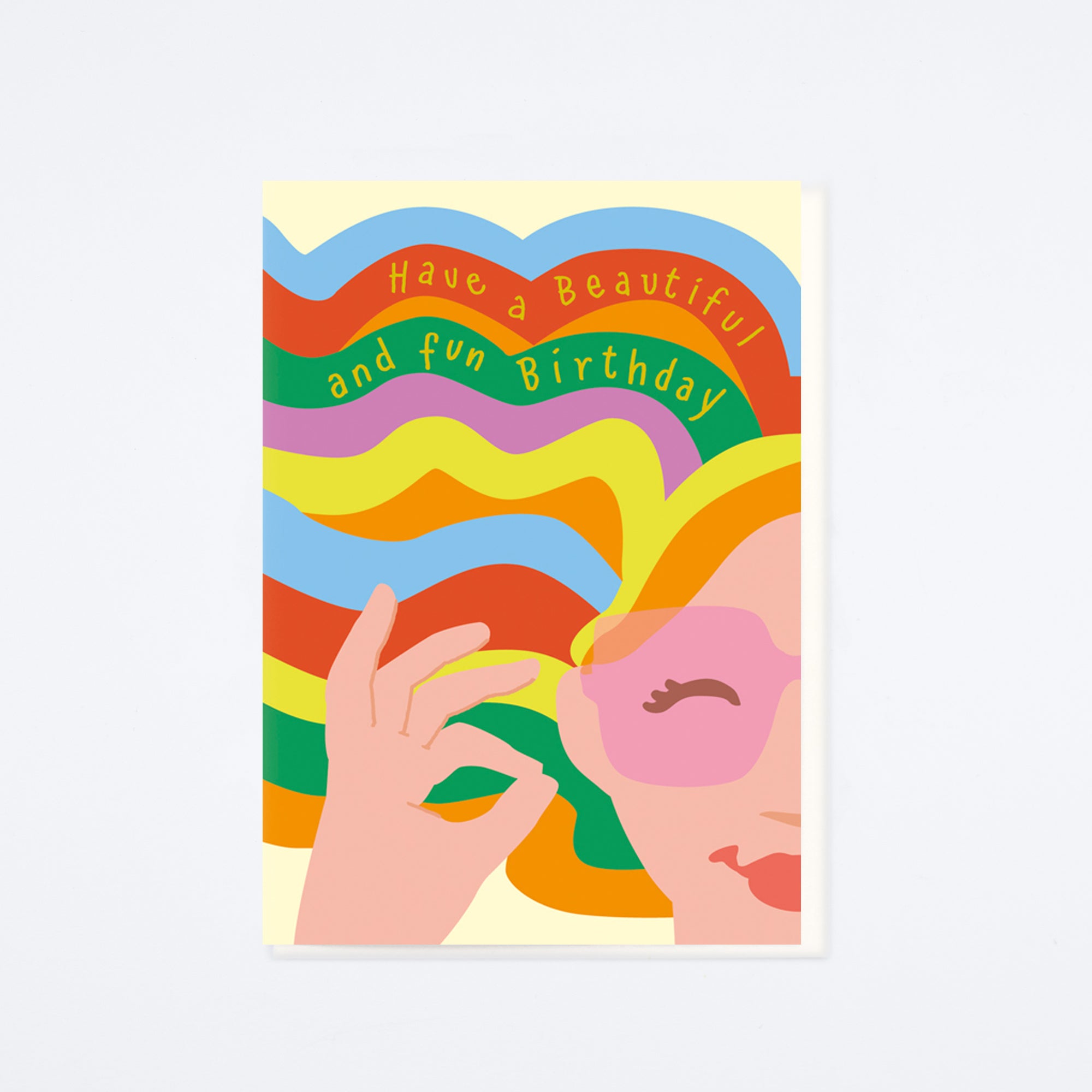 Rainbow Hair Birthday Card