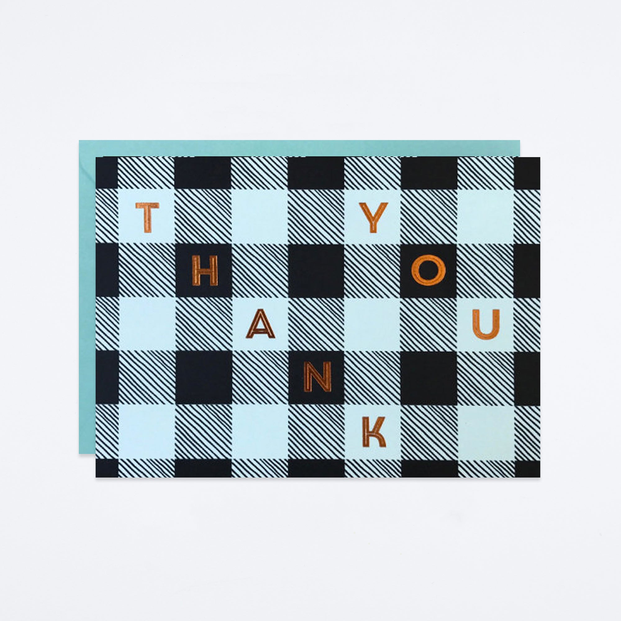 Pistachio Plaid Boxed Thank You Set