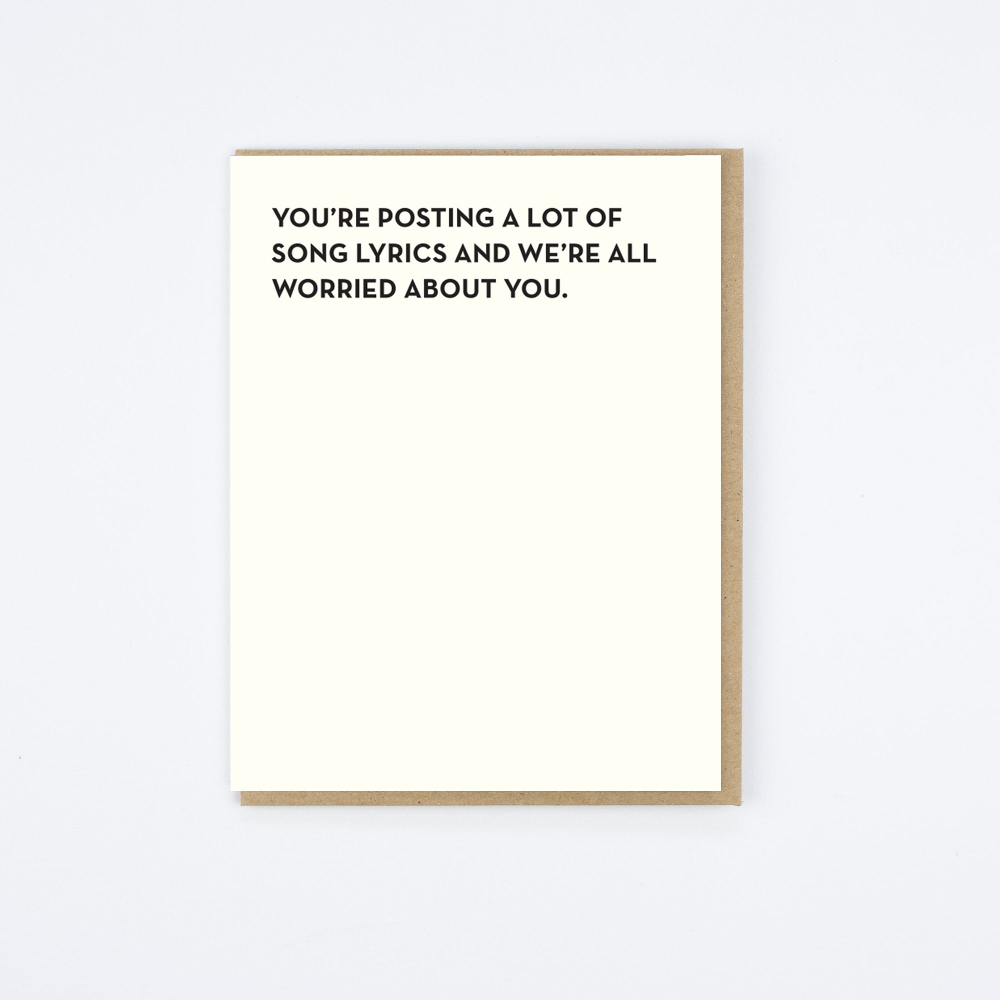 Song Lyrics Card