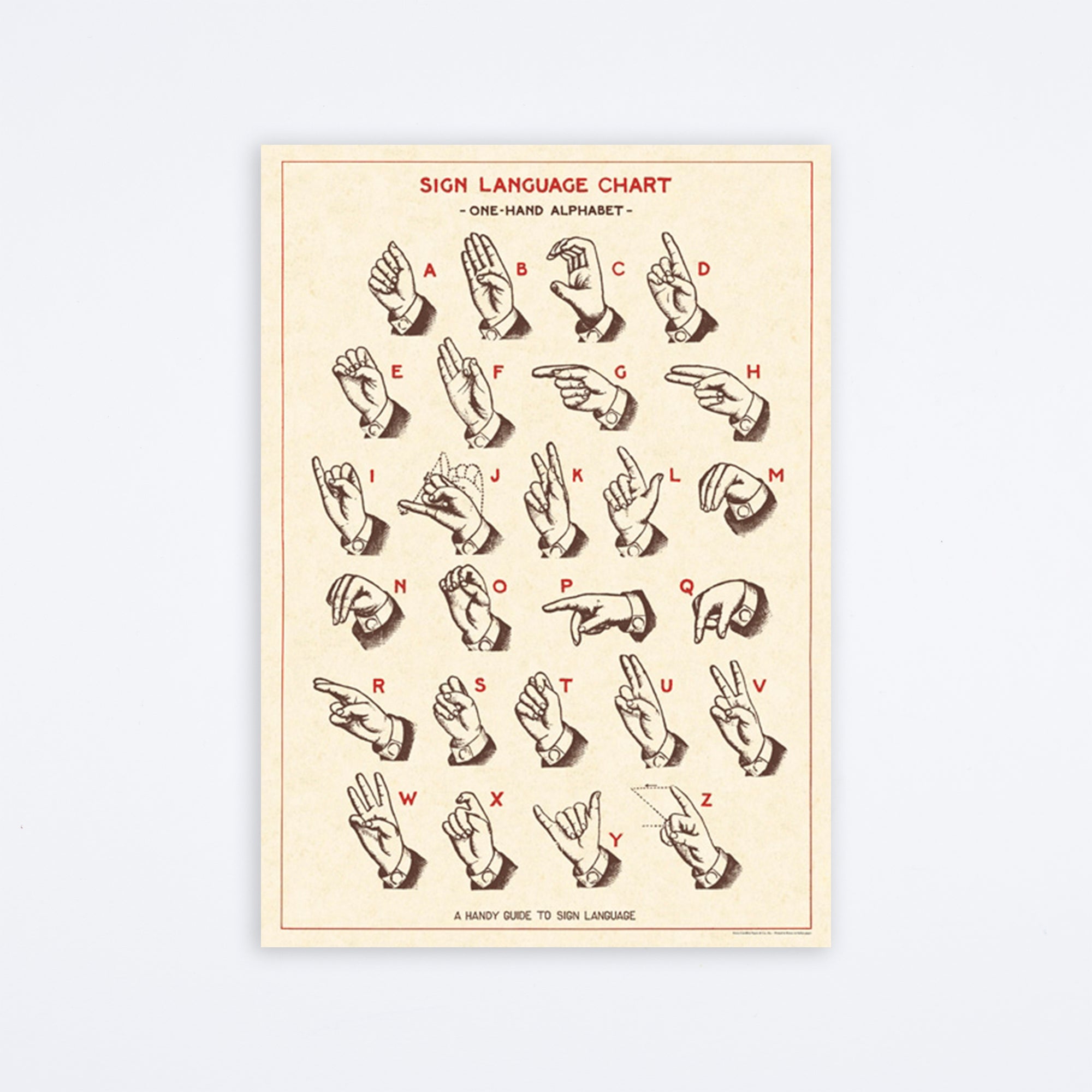 Sign Language Chart Wrap